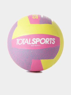 TS Netball Size 5 Pink/Lime Green Ball