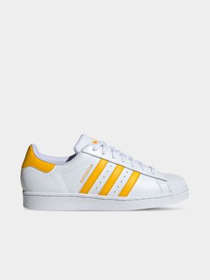 adidas Originals Men's Superstar White/Yellow Sneaker