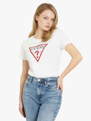 Women's Guess White Original T-Shirt