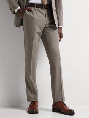 Fabiani Men's Brown Melange Suit Trouser