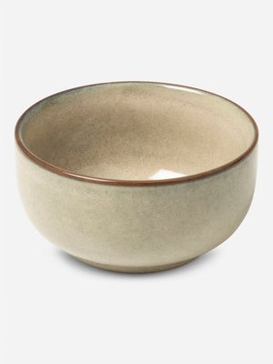 Bailey Reactive Glaze Dipping Bowl Stone 11cm