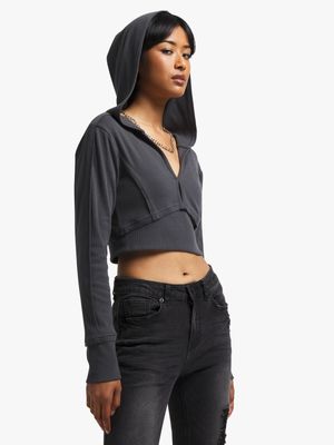 Redbat Classics Women's Black Wash Hoodie