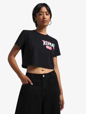 Redbat Women's Black Cropped Top