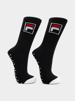 Fila Original F-Box 2-pack 3/4 Grip Black Socks