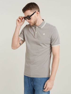 G-Star Men's Dunda Slim Stripe Beige Polo