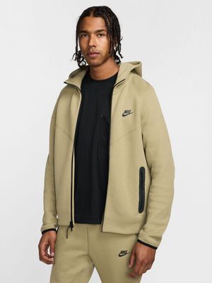 Nike Men's Tech Fleece Windrunner Full-Zip Natural Olive Hoodie