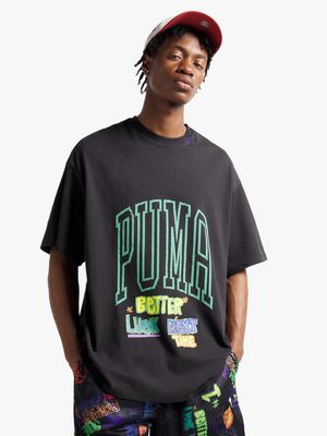 Puma Men's Getting Crafty Basketball Black T-shirt