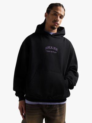 Swank Men's Oversized Black Hoodie