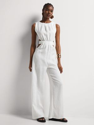 Women's OG Designs White Wide Leg Jumpsuit