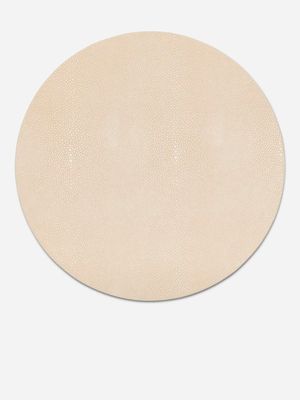 Round Shagreen Placemat Cream