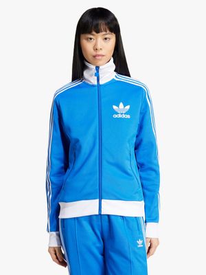 adidas Originals Women's Beckenbauer Blue Track Top