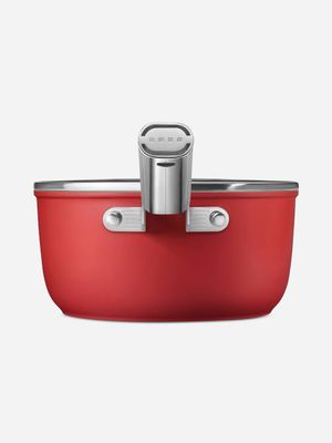 smeg saucepan w/lid red 20cm