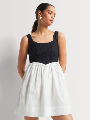 Y&G Fit & Flare Corset Mini Dress