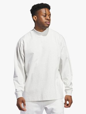 adidas Originals Men's Basketball Long Sleeve White T-shirt