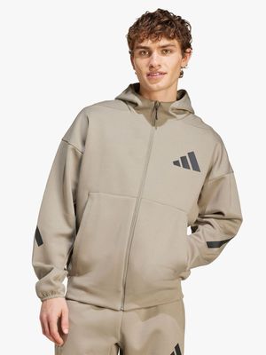 Mens khaki adidas hoodie on sale