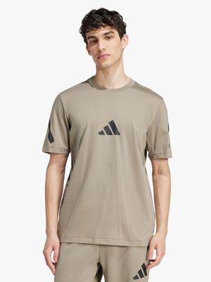 Mens adidas Z.N.E Khaki Tee