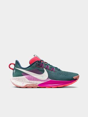 Mens Nike ReactX Pegasus 5 Green/Pink Trail Running Shoes