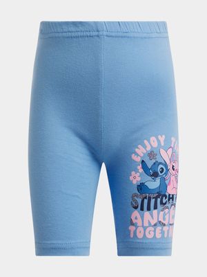 Jet Younger Girls Blue Stitch & Angel Cycle Shorts