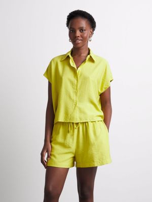 Women's Canvas Co-ord Boxy Shirt