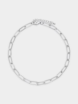 Silver Tone 8mm Paperlink chain