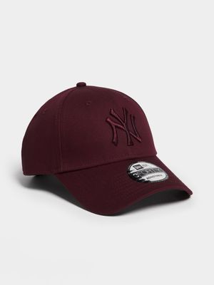 New Era Unisex 9Forty NY Yankees LeagueBurgundy Cap