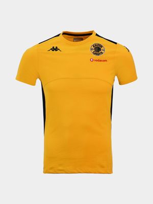 Mens Kappa Kaizer Chiefs Ayba Am Yellow Travel Top