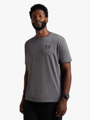 Men's Under Armour Sportstyle Left Chest Lockup Charcoal Tee