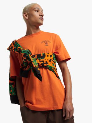 Puma Men's Graphic Relaxed Orange T-shirt