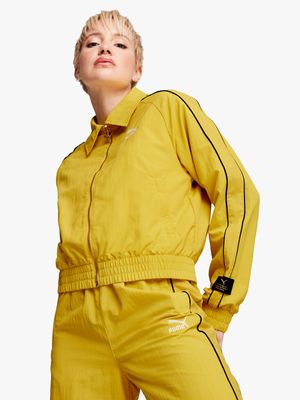 Puma Women's Play Loud T7 Yellow Track Jacket