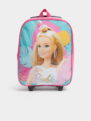 Jet Kids Pink Barbie School Trolley Bag