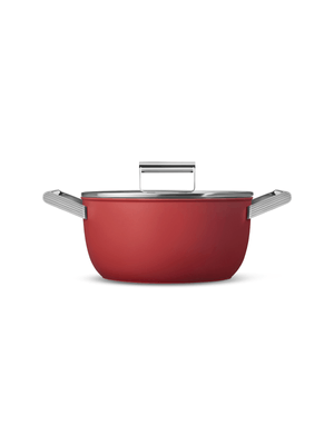 smeg casserole w/lid matt 24cm