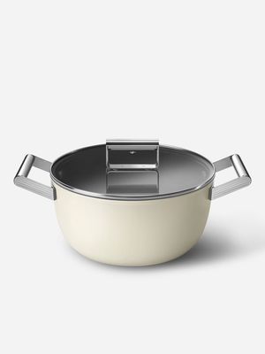 smeg casserole w/lid matt 24cm