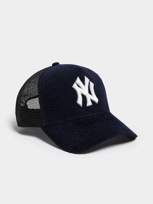 New Era Unisex New York Yankees Corduroy Trucker Navy Cap