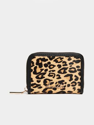 Luella Leopard Leather Cardholder