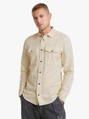 G-Star Men's Marine Slim Beige Shirt