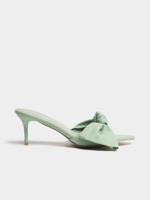 Women's Mint Big Bow Heel