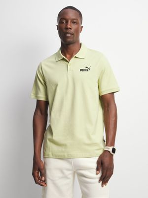 Mens Puma Ess Pique Green Polo