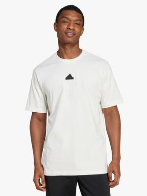 Mens adidas Badge Of Sport Logo White Tee