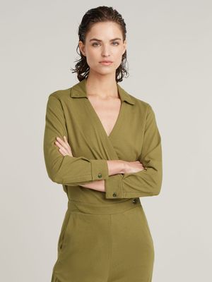 G-Star Women's Shirt Antic Green Jumpsuit