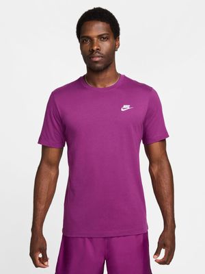 Mens Nike Sportswear Club Purple Tee