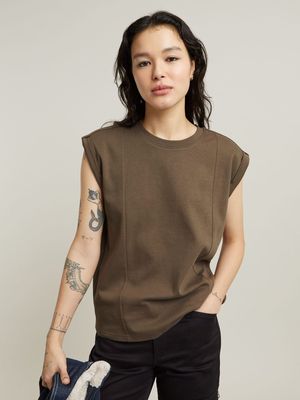 G-Star Women's Constructed Loose Brown Top