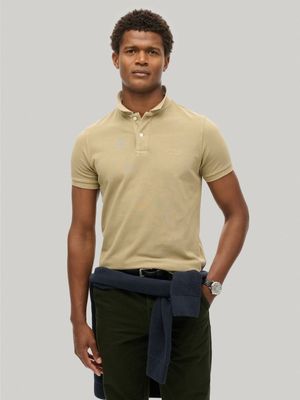 Men's Superdry Brown Vint Destroy Polo