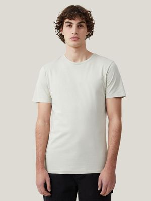 Men's Cotton On Beige Organic Regular Fit Crew T-Shirt