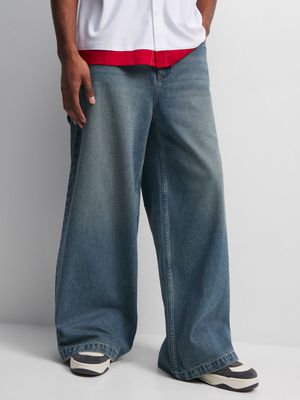 Men's Tinted Light  Wash Mega Baggy Jeans