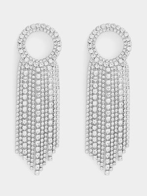 Diamante Fringe Drop Earrings