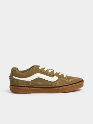 Mens Vans Caldrone Suede Olive/Gum Sneakers