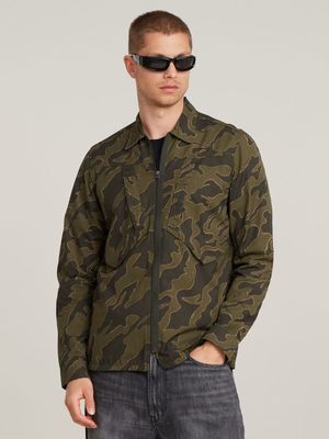 G-Star Men's Slant Pocket Regular Island Camo Shirt