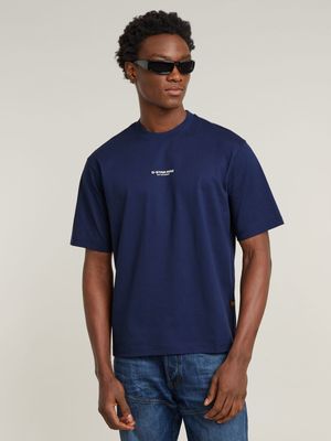 G-Star Men's Center Chest Boxy Dark Blue T-Shirt