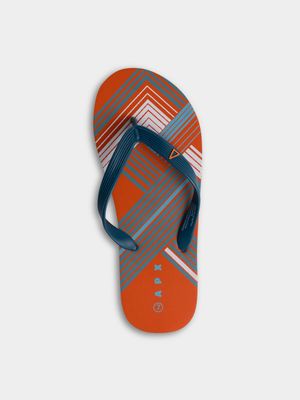 Mens APX Fashion Orange Flip Flops