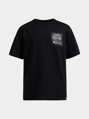 Boys TS Sports Culture Graphic Black Tee